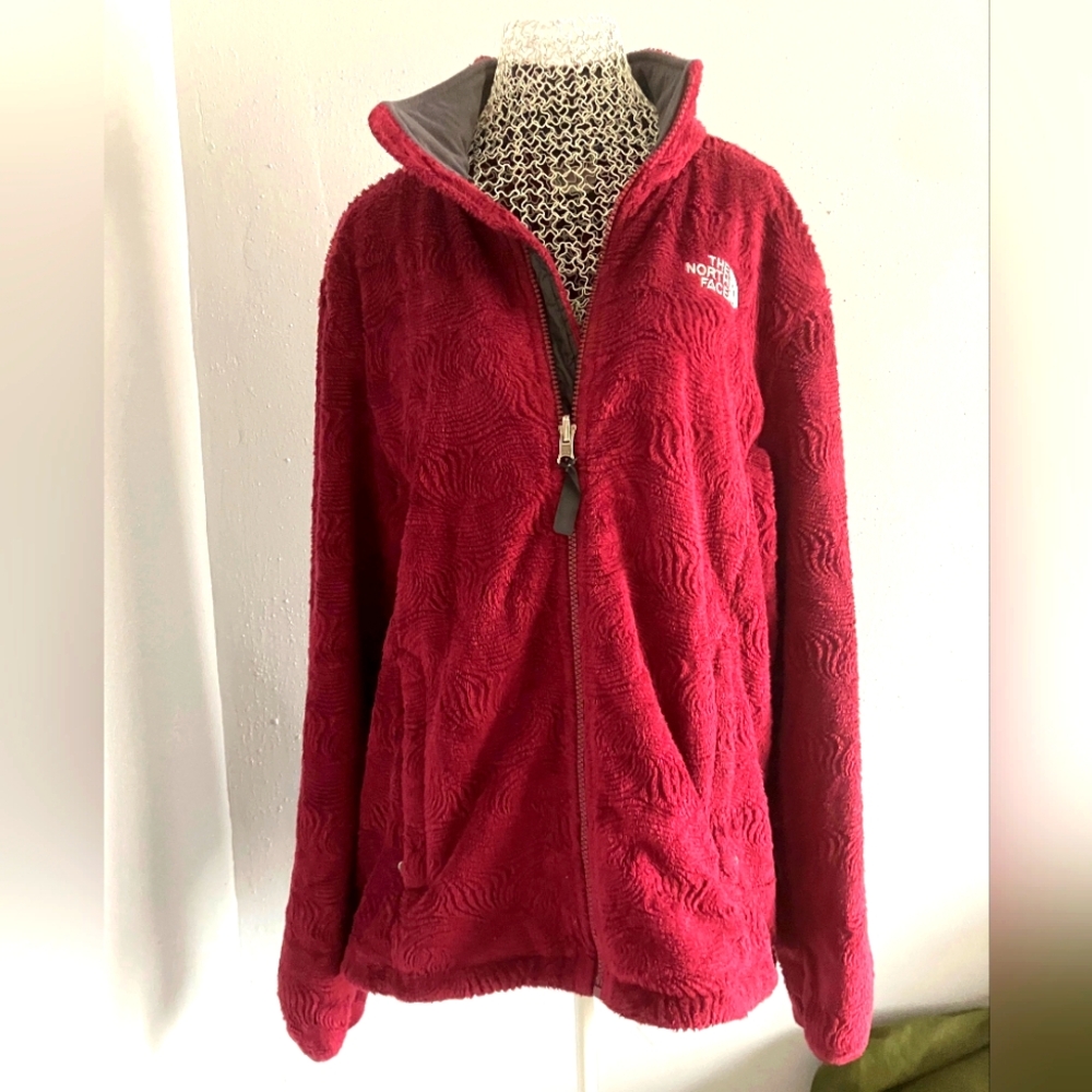 Maroon Fleece Zip-Up Jacket